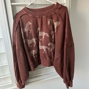 FP Gaia Sweatshirt Horse Print